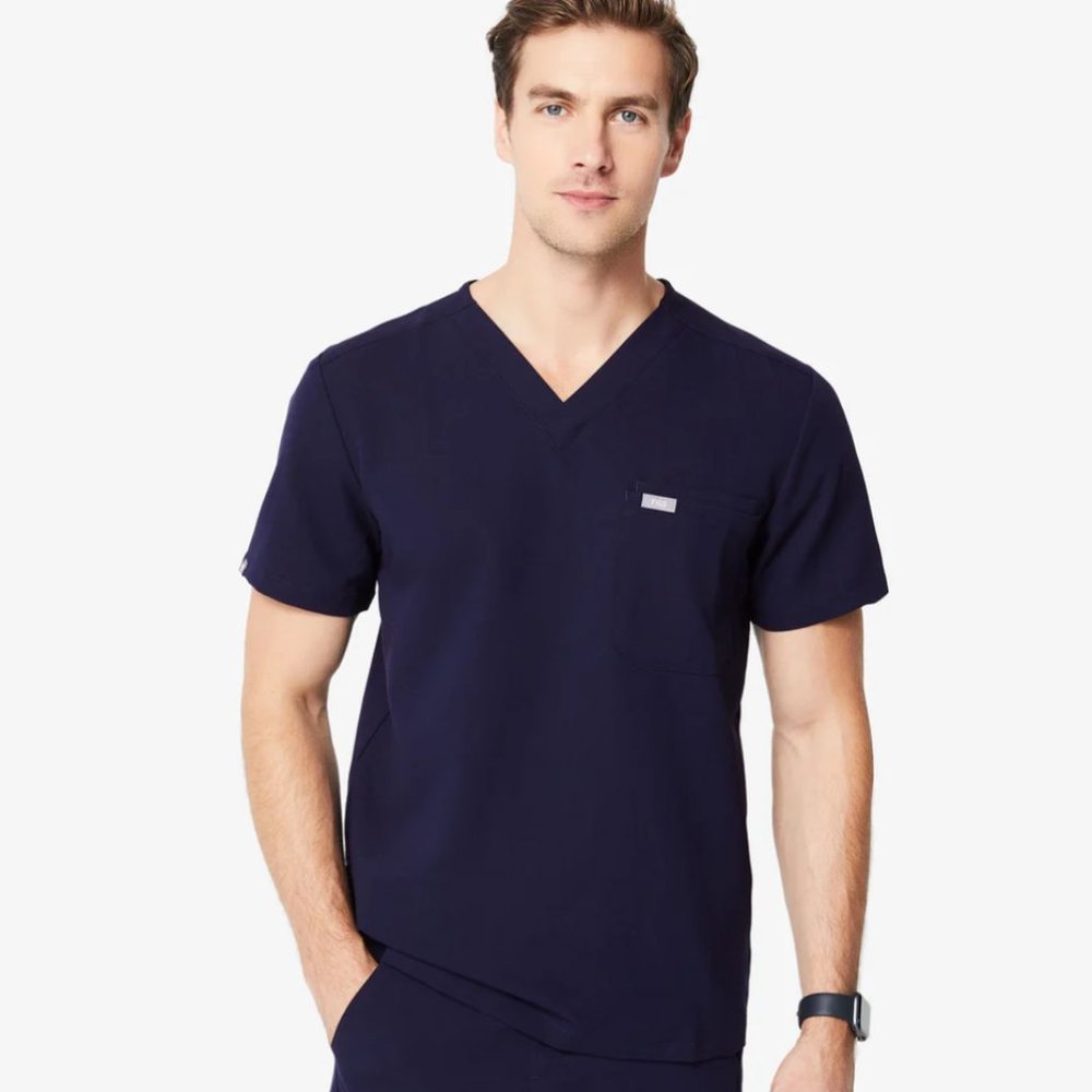 Fig's Mens Leon Three Pocket Scrub Top